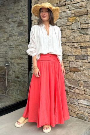 Made in Italy Songbird Bandeau Skirt Dress Watermelon